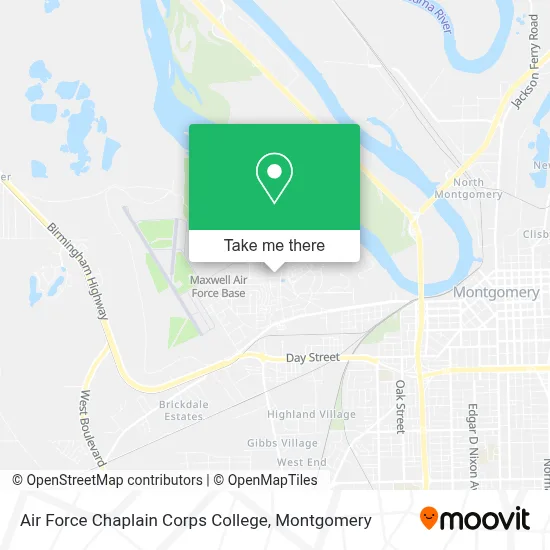 Air Force Chaplain Corps College map