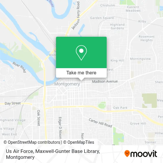 Us Air Force, Maxwell-Gunter Base Library map