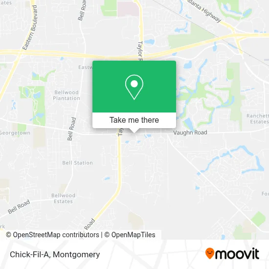 Chick-Fil-A map