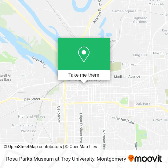 Rosa Parks Museum at Troy University map