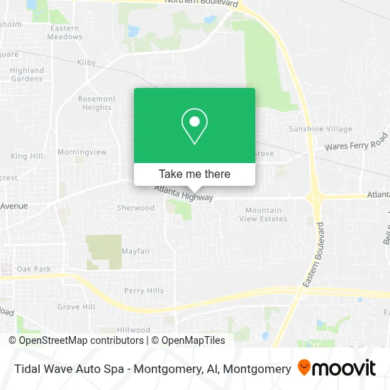 Tidal Wave Auto Spa - Montgomery, Al map