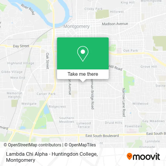 Lambda Chi Alpha - Huntingdon College map