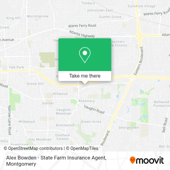 Alex Bowden - State Farm Insurance Agent map