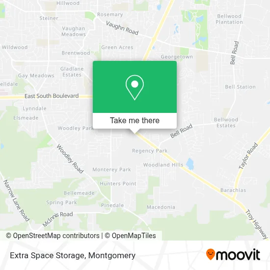 Extra Space Storage map