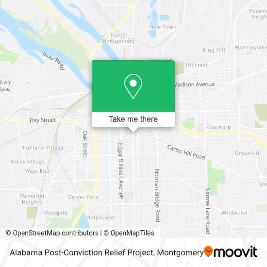 Alabama Post-Conviction Relief Project map