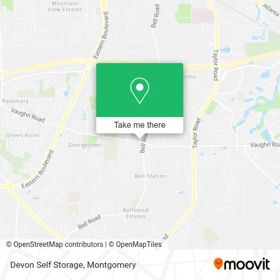 Devon Self Storage map