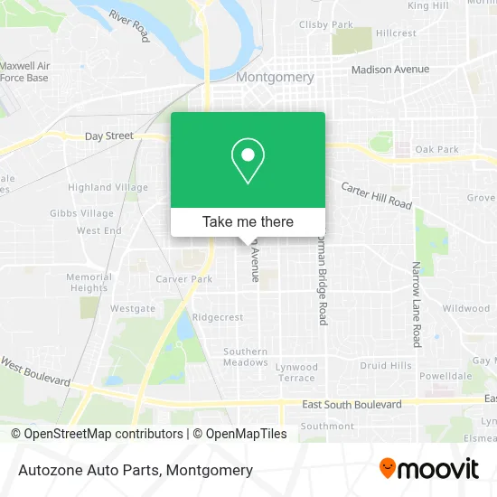 Autozone Auto Parts map