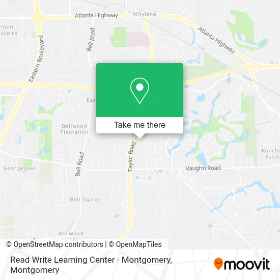 Read Write Learning Center - Montgomery map