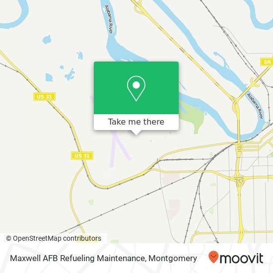 Mapa de Maxwell AFB Refueling Maintenance