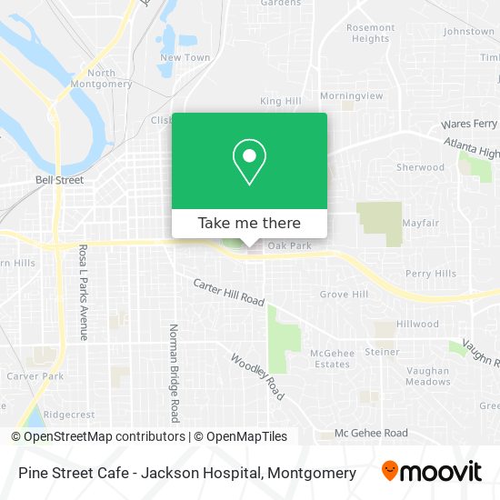 Mapa de Pine Street Cafe - Jackson Hospital