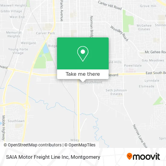 SAIA Motor Freight Line Inc map