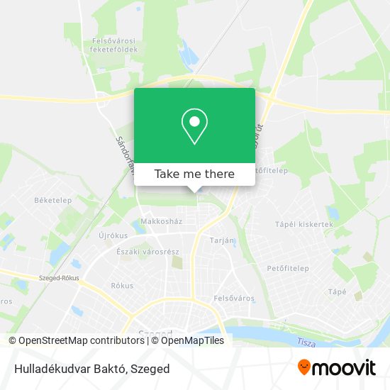 Hulladékudvar Baktó map