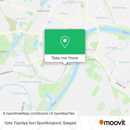 Szte Topolya Sori Sportközpont map