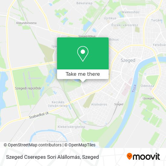Szeged Cserepes Sori Alállomás map