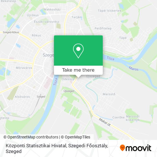 Központi Statisztikai Hivatal, Szegedi Főosztály map