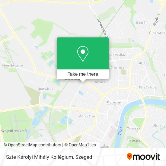 Szte Károlyi Mihály Kollégium map