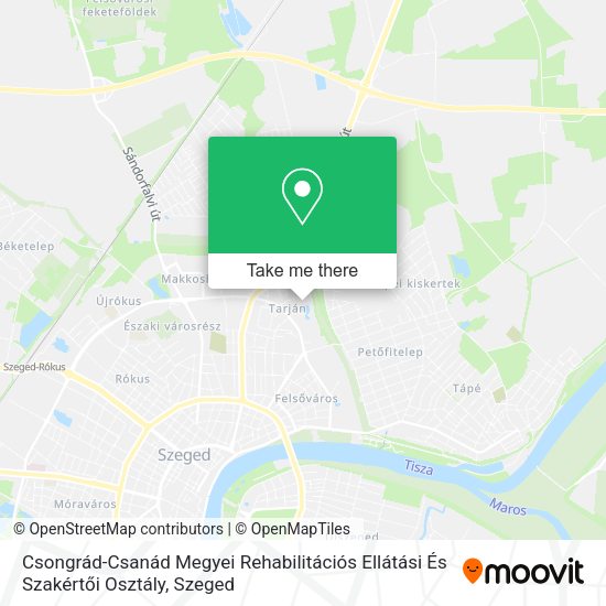 Csongrád-Csanád Megyei Rehabilitációs Ellátási És Szakértői Osztály map