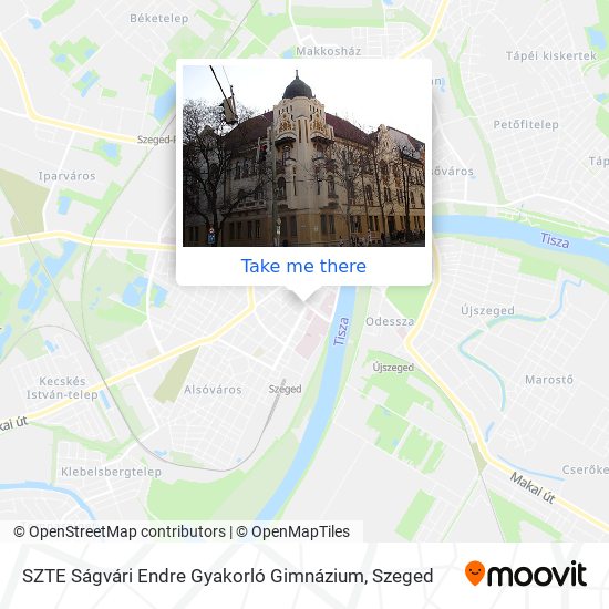 SZTE Ságvári Endre Gyakorló Gimnázium map