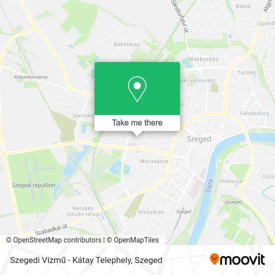 Szegedi Vízmű - Kátay Telephely map