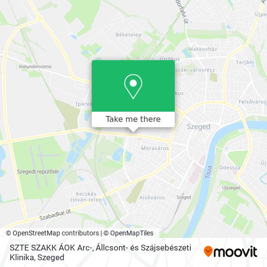 SZTE SZAKK ÁOK Arc-, Állcsont- és Szájsebészeti Klinika map