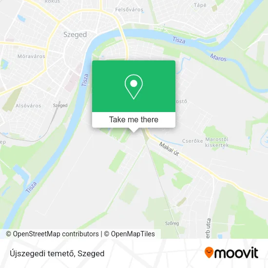 Újszegedi temető map