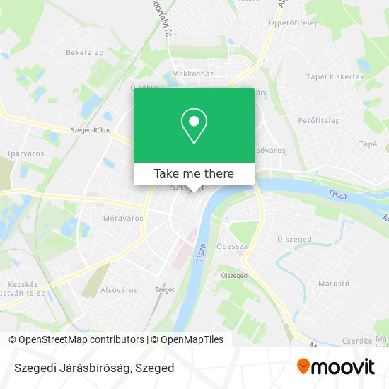 Szegedi Járásbíróság map