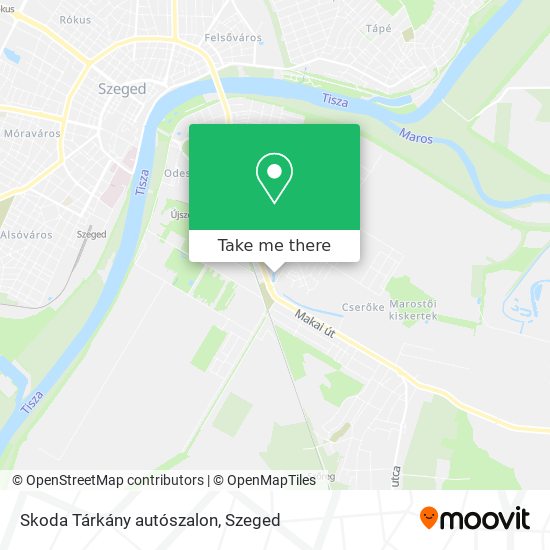 Skoda Tárkány autószalon map