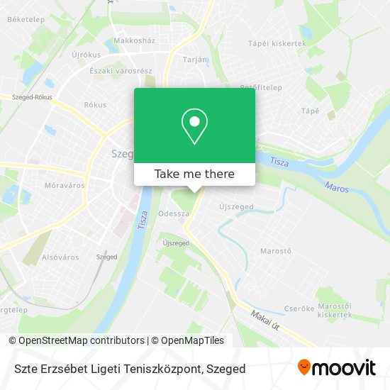 Szte Erzsébet Ligeti Teniszközpont map