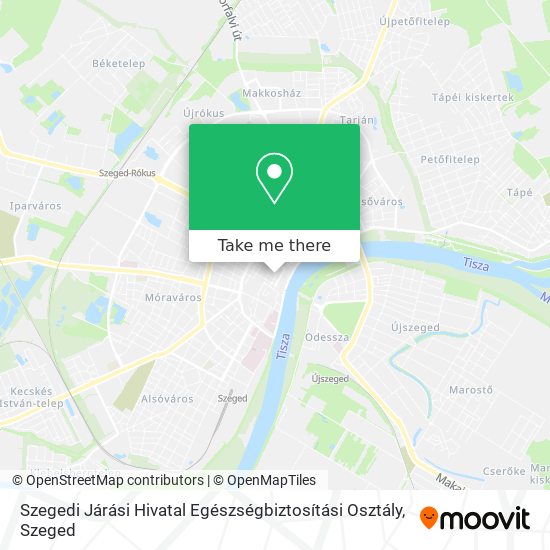 Szegedi Járási Hivatal Egészségbiztosítási Osztály map