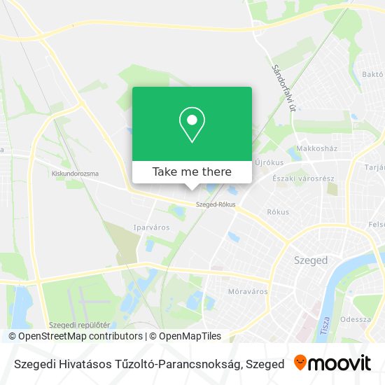 Szegedi Hivatásos Tűzoltó-Parancsnokság map