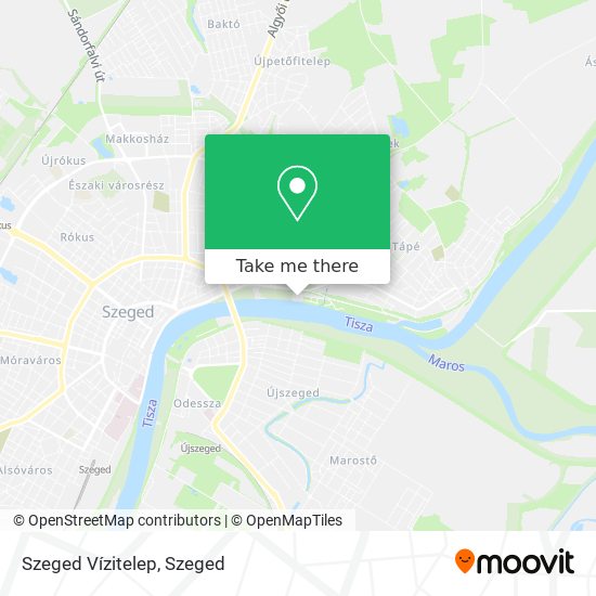 Szeged Vízitelep map