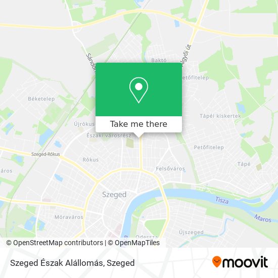Szeged Észak Alállomás map