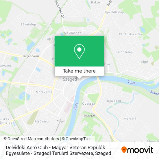 Délvidéki Aero Club - Magyar Veterán Repülők Egyesülete - Szegedi Területi Szervezete map