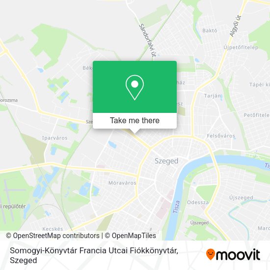 Somogyi-Könyvtár Francia Utcai Fiókkönyvtár map