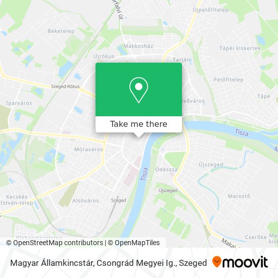 Magyar Államkincstár, Csongrád Megyei Ig. map