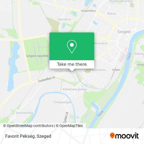 Favorit Pékség map