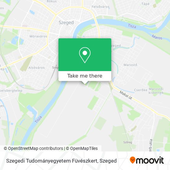 Szegedi Tudományegyetem Füvészkert map