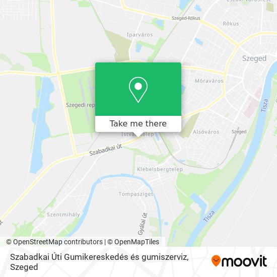 Szabadkai Úti Gumikereskedés és gumiszerviz map