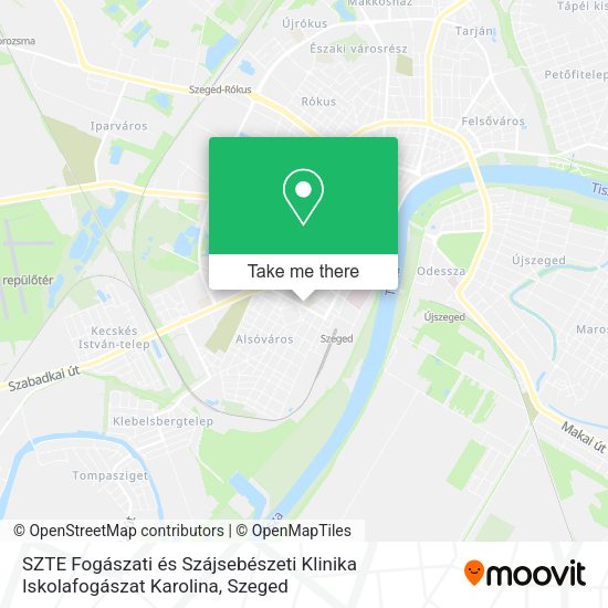 SZTE Fogászati és Szájsebészeti Klinika Iskolafogászat Karolina map