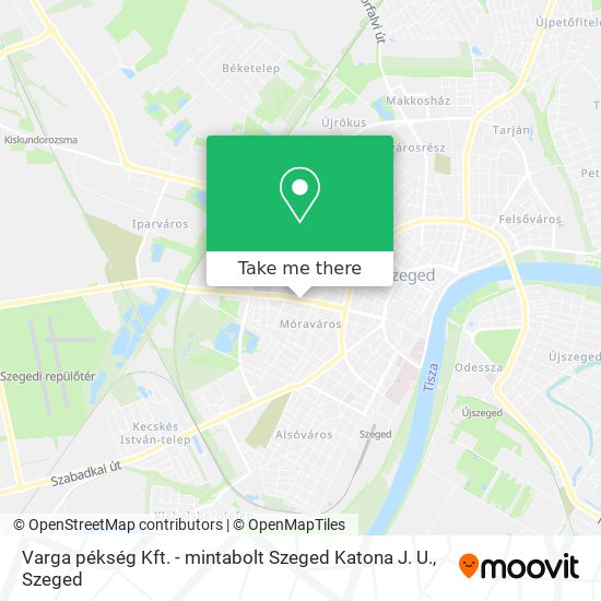 Varga pékség Kft. - mintabolt Szeged Katona J. U. map