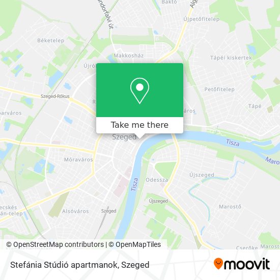 Stefánia Stúdió apartmanok map