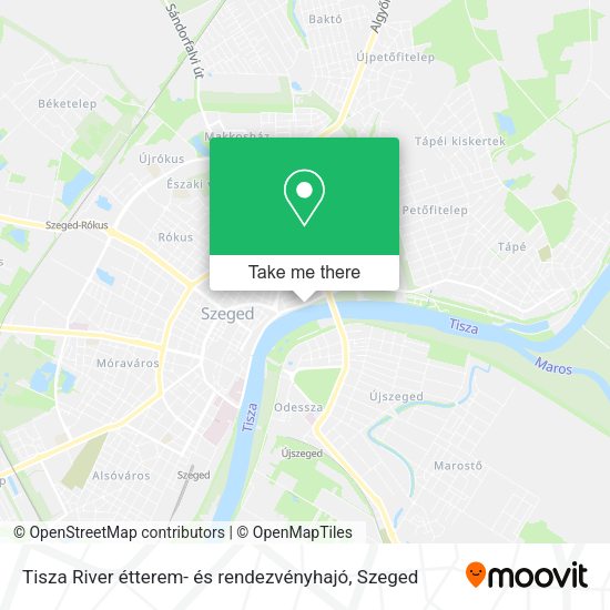 Tisza River étterem- és rendezvényhajó map