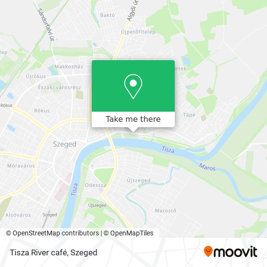 Tisza River café map