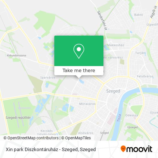 Xin park Diszkontáruház - Szeged map