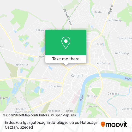 Erdészeti Igazgatóság Erdőfelügyeleti és Hatósági Osztály map