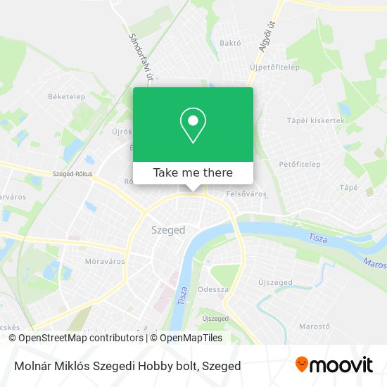 Molnár Miklós Szegedi Hobby bolt map