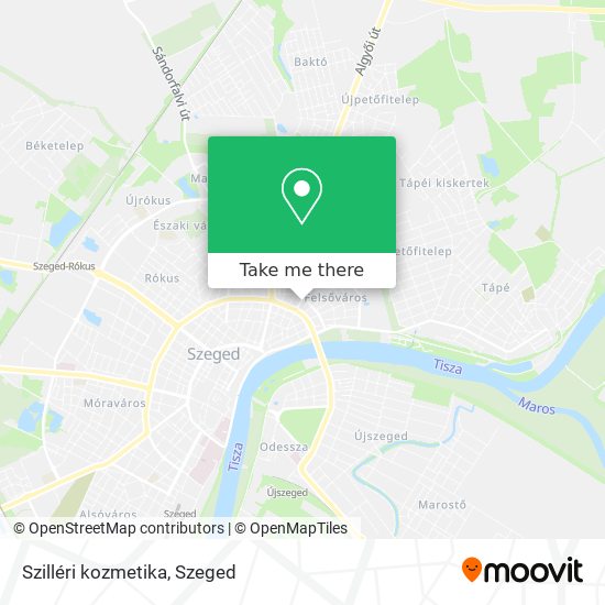 Szilléri kozmetika map