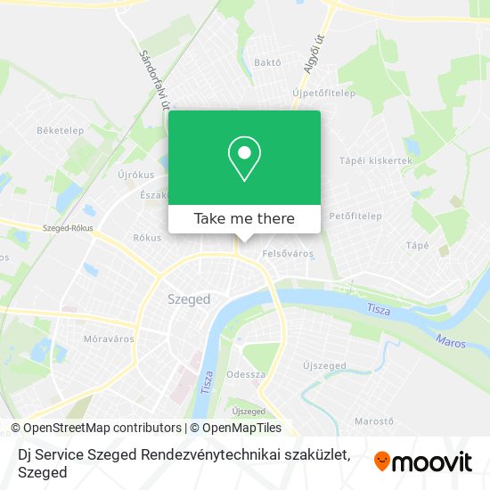 Dj Service Szeged Rendezvénytechnikai szaküzlet map