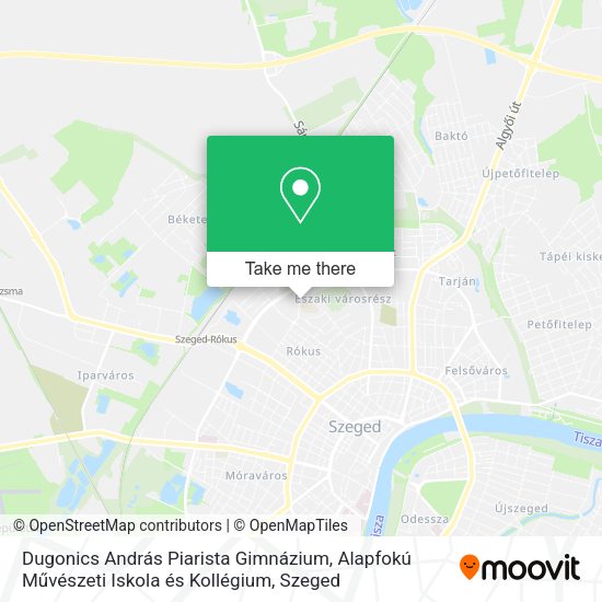Dugonics András Piarista Gimnázium, Alapfokú Művészeti Iskola és Kollégium map