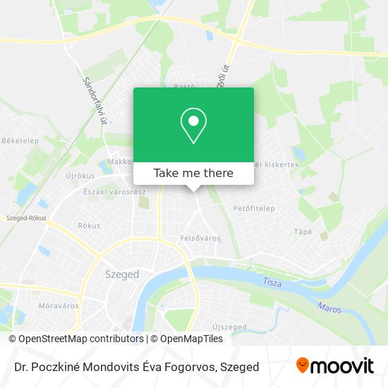 Dr. Poczkiné Mondovits Éva Fogorvos map